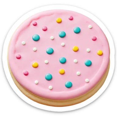 Light pink buttercream sugar cookies with sprinkles  sticker