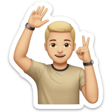 Please can you make a smirking face with dabbing arma sticker