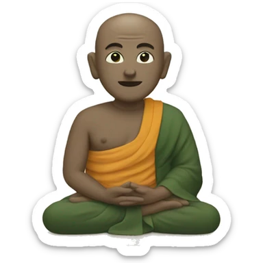 A Buddhist by the sea sticker