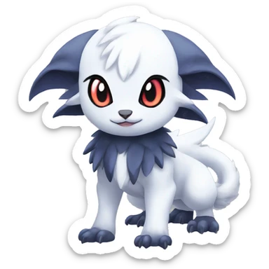 Cute Cool Kawaii Baby Nargacuga-Absol-Pokémon Full Body Detailed High Quality sticker