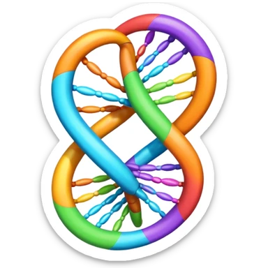 gene emoji, double helix DNA sticker