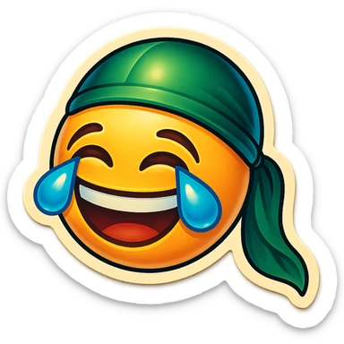 lol face laughing crying
make him smile
Change His durag To Green sticker