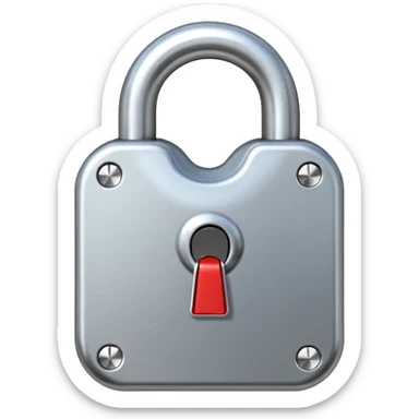 unlocked open padlock sticker