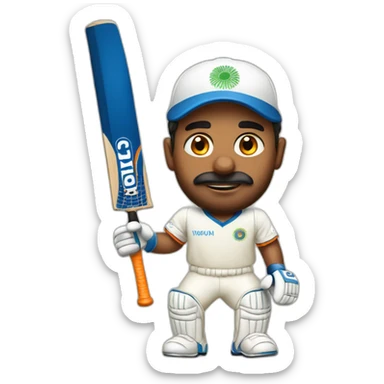 indian in cricket jersey sticker