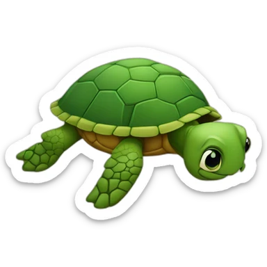 l'outre sur une tortue sticker