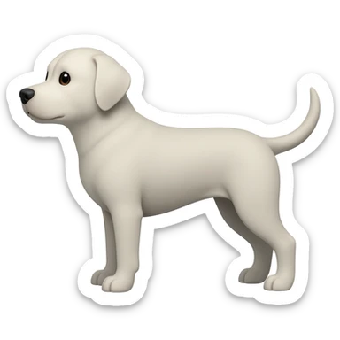 dog white sticker