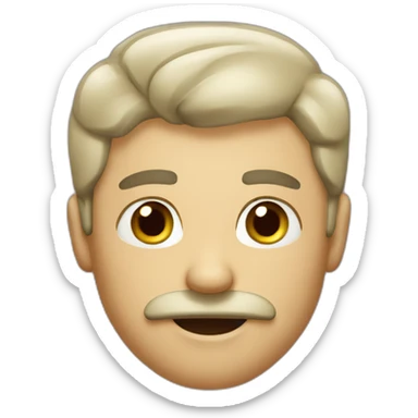 Guy with little mustache sticker