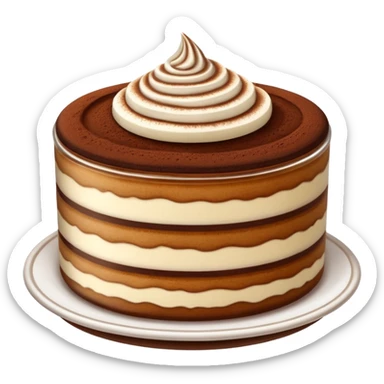 realistic tiramisu sticker