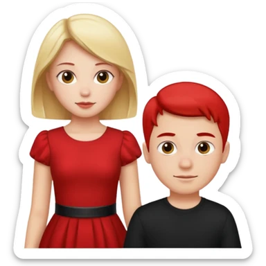 Wow good now just change the colour of dress girl red boy black sticker