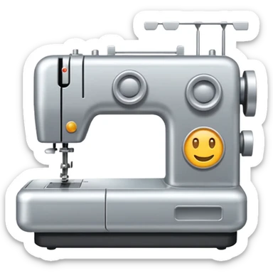 creame un emoji de maquina de coser sticker