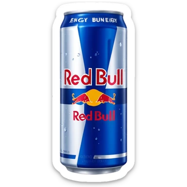 Red bull energy drink imogi for soccer match sticker