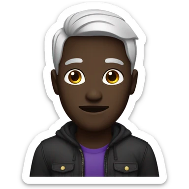 a guy called Hristiqn he is dark skinned more dark and purple sticker