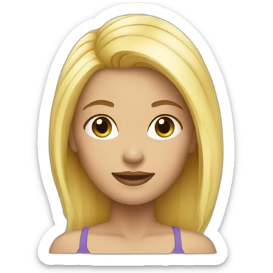 femme blonde cheveux court  sticker