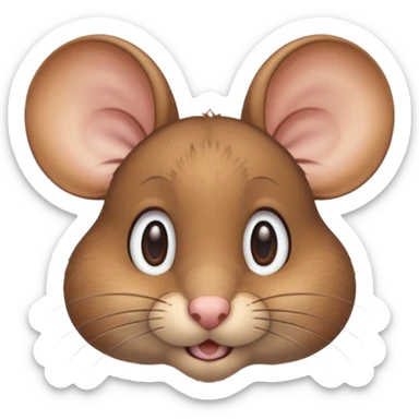 🙄 pero que el ratón tenga los ojos o sea que su iris vea para arriba su iris esté en la parte superior derecha de su ojo , no en el centro  sticker