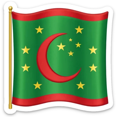 Türkmen flag mi sticker