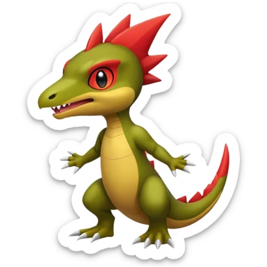 Haxorus-Axew-Fraxure-hybrid (full body) sticker