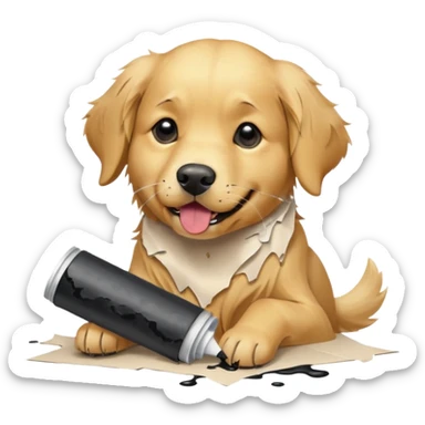 Dog ate homework  sticker