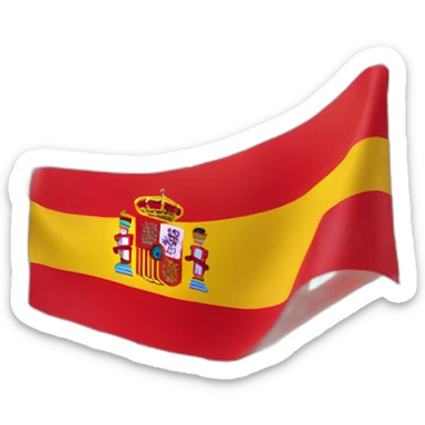 Flag of spain 3d sticker