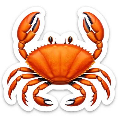 Crab hand sticker