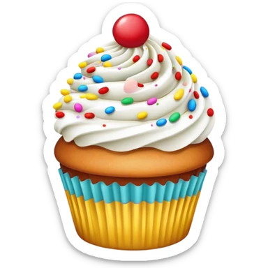 cupcake with sprinkles sticker