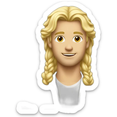 a guy blond hair dutch  years sticker