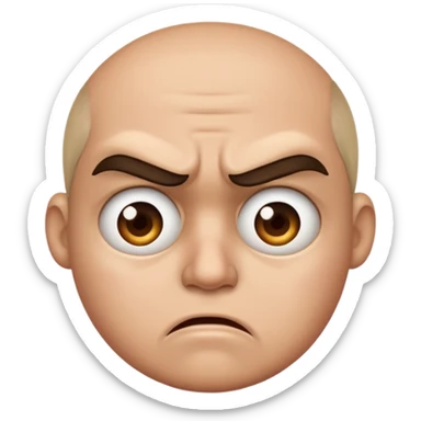 I need you to make an emoji of the gen z stare, like confusion, disgusted and kinda angry sticker