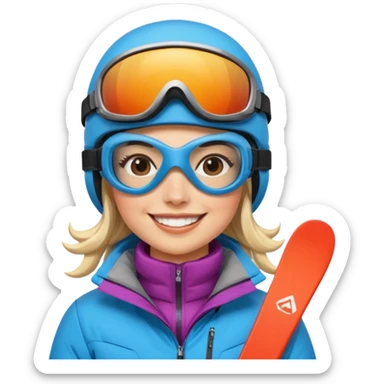 Woman Skiing Matterhorn sticker