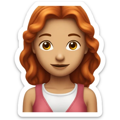 Visag d'une fille amoureuse et qui est toute rouge de honte  sticker