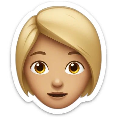 female looking desperate sticker