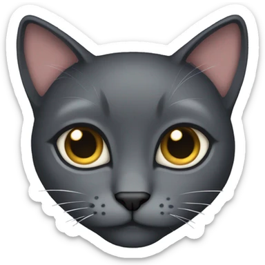 Dark grey cat sassy sticker