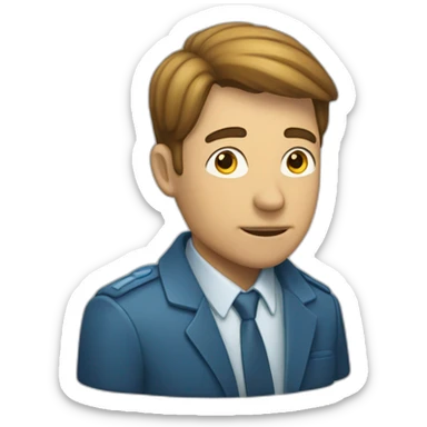 Un homme qui regarde l'heure sticker