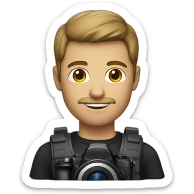 male photographer sticker