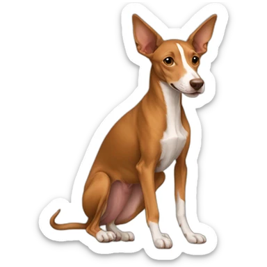 brown podenco andaluz sticker