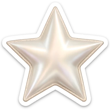 mini star with a pearl sheen, glamorous and stylish, no background sticker