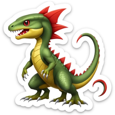 Haxorus-Axew-Fraxure-hybrid (full body) sticker