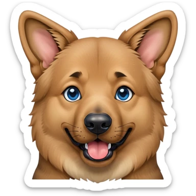 German sheperd mixed with a chow with visble blue spots on tongue sticker