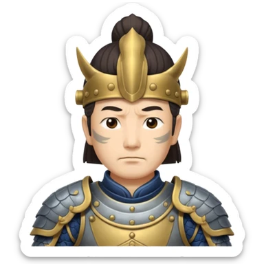 Japanese Castle Lord, old, half body sticker