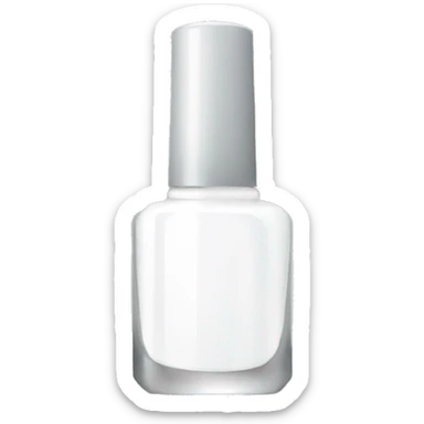 white nail polish bottle sticker