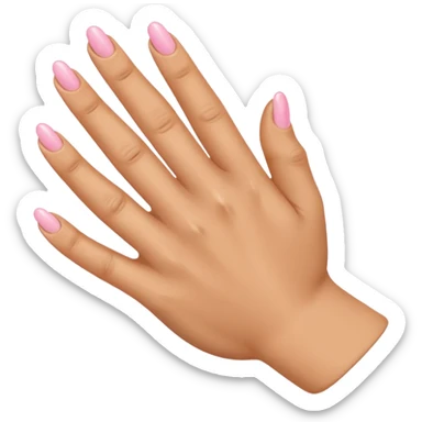 Hand with Index, Middle, and Pink out straight with ring finger bent in tight sticker