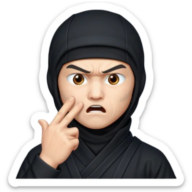 foto do Ninja ele mandando calar a boca sticker