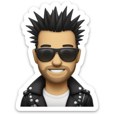 punk rock and roll sticker