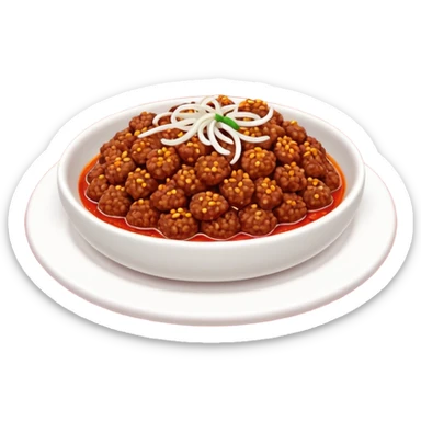 spicy fried minced meat dish object icon, minced meat cooked with chili flakes, red spicy oil, crispy texture, 3D cartoon, mobile game icon style, clean background, no text, no watermark
  sticker