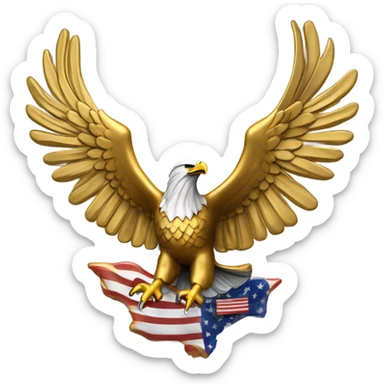 Gole eagle coin sticker