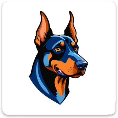 Blue Doberman named diesel  sticker