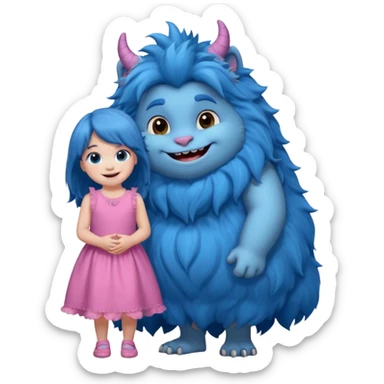 Sullivan monster with small girl sticker