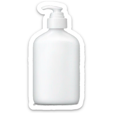 white lotion bottle without face sticker