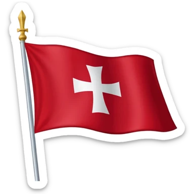 Le drapeau savoyard est de format rectangulaire. Il a un fond rouge légèrement plus foncé que le drapeau de la suisse, et une croix centrée atteignant les bords du drapeau. sticker