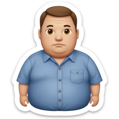 Fat uncle and small eye  sticker