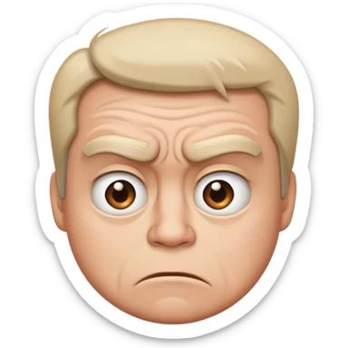 Un emoji con cara de que miras mal a alguien  sticker
