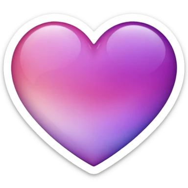 ombré heart sticker
